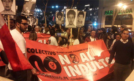 Cuarta movilización contra el indulto presidencial a Fujimori 